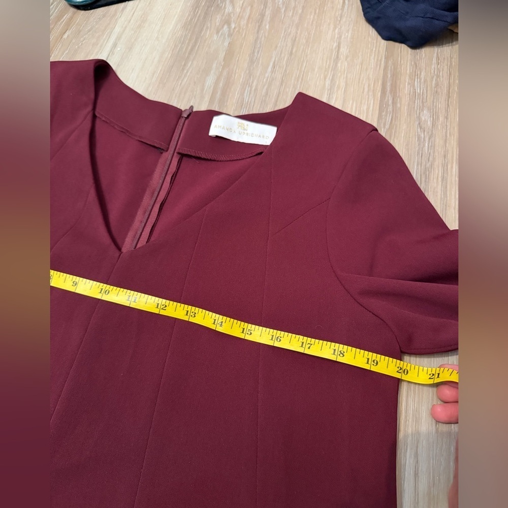 Amanda Uprichard Burgundy V-Neck Tunic - Picture 9 of 10